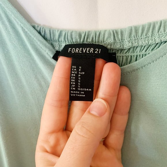 Forever 21 Sage Ruffle Sleeve Maxi Dress Size S - Picture 5 of 6